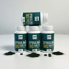 Pachet 3+1 CADOU Spirulina tablete 180 flacon | Rawboost