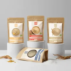 Pachet VITALITATE - Maca, Ashwagandha, Ginseng Siberian, Sare celtică (CADOU) | Rawboost