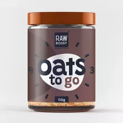 Oats To Go - Dark Chocolate ECO (Deliciu de ovăz cu semințe de chia, pudră de curmale și ciocolată neagră intensă) pentru iubitorii de ciocolată | 110g