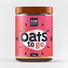 Oats To Go - Pink Chocolate ECO (Deliciu de ovăz cu semințe de chia, pudră de curmale și ciocolată roz) pentru un gust dulce și rafinat | 110g