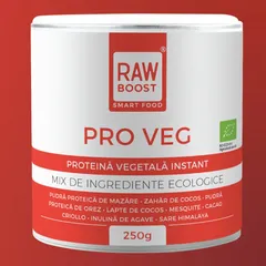 Pro Veg, Mix proteine vegetale - pentru creștere masă musculară / tonifiere - ECO, preparare ușoară, 250g, 5 porții