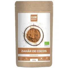 Zahăr de cocos ecologic - indice glicemic foarte mic, 250g | Rawboost