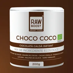 Choco Coco, ciocolată caldă organică - un deliciu curat pentru toată familia 200g, 8 porții