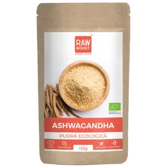 Ashwagandha Pudră Ecologică - efecte antistres, antiinflamatoare și adaptogene, 125g
